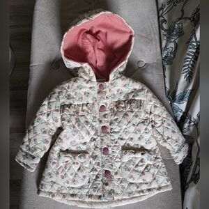 Floral Quilted Kids Jacket with Pink Lining NWOT
